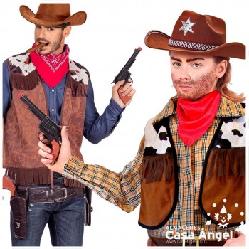 PISTOLA DE JUGUETE VAQUERO NEGRA 23cm