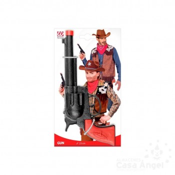 PISTOLA DE JUGUETE VAQUERO NEGRA 23cm
