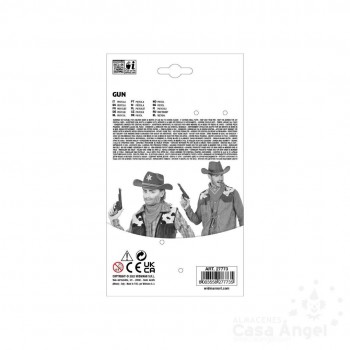 PISTOLA DE JUGUETE VAQUERO NEGRA 23cm