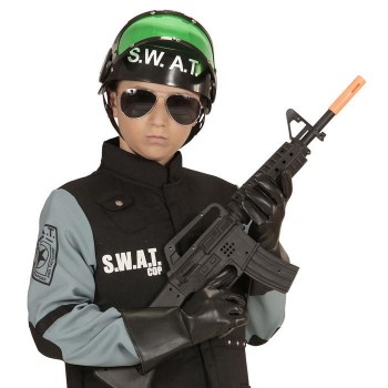 CASCO DE PLASTICO DURO ESTILO S.W.A.T.