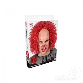 PELUCA DE PAYASO VINTAGE TERRORÍFICO CON PELO ROJO