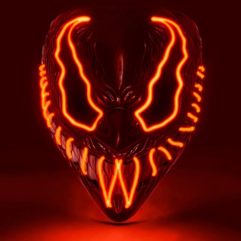 MÁSCARA LED MONSTRUO DEMONIO BRILLANTE HALLOWEEN
