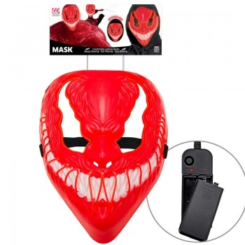 MÁSCARA LED MONSTRUO DEMONIO BRILLANTE HALLOWEEN