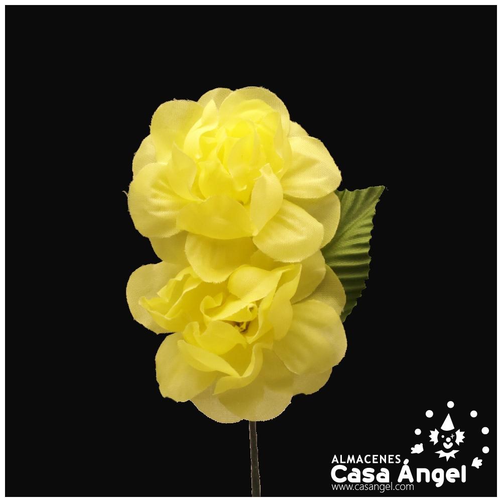 RAMILLETE FLAMENCO DE DOS FLORES AMARILLAS 5cm