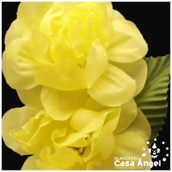 RAMILLETE FLAMENCO DE DOS FLORES AMARILLAS 5cm