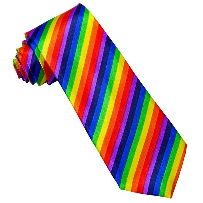 CORBATA DE RASO SATINADO EN COLORES DEL ARCOÍRIS