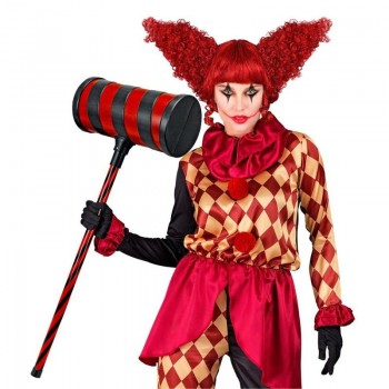 MARTILLO GIGANTE ACCESORIO ARLEQUÍN PAYASO HALLOWEEN 78cm