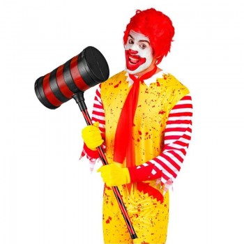 MARTILLO GIGANTE ACCESORIO ARLEQUÍN PAYASO HALLOWEEN 78cm