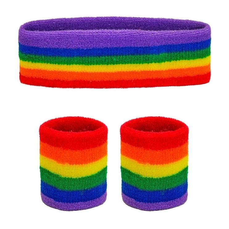 SET DE BANDAS PARA SUDADERA EN COLORES DEL ARCOÍRIS