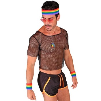SET DE BANDAS PARA SUDADERA EN COLORES DEL ARCOÍRIS