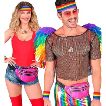 SET DE BANDAS PARA SUDADERA EN COLORES DEL ARCOÍRIS