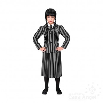 DISFRAZ DE MIÉRCOLES ADDAMS UNIFORME A RAYAS INFANTIL