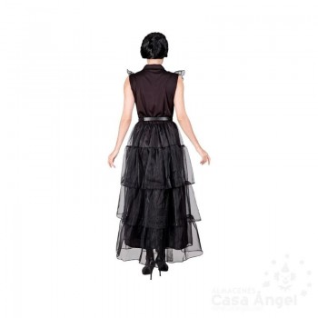 DISFRAZ DE MIÉRCOLES ADDAMS VESTIDO DE BAILE ADULTO