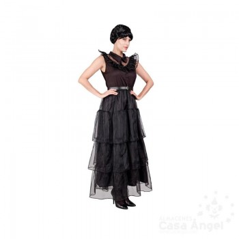 DISFRAZ DE MIÉRCOLES ADDAMS VESTIDO DE BAILE ADULTO