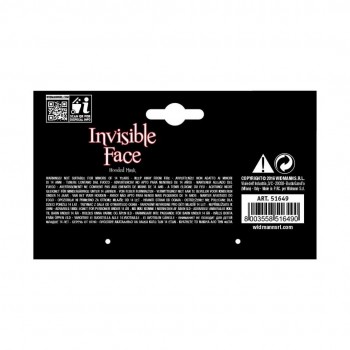 CAPUCHA CARA INVISIBLE NEGRO HALLOWEEN