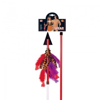 LANZA DE INDIO CON PLUMAS PLEGABLES 125cm