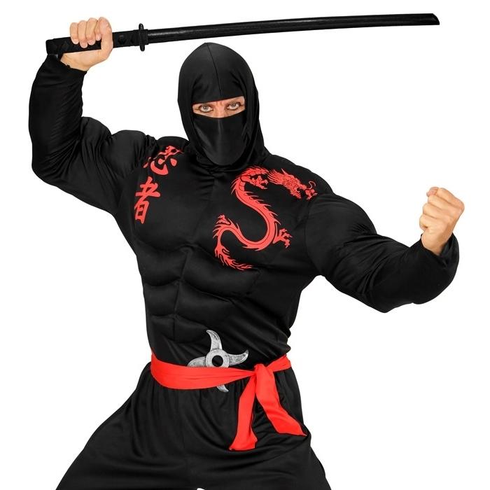 KATANA NINJA  DE MADERA COLOR NEGRO 100cm