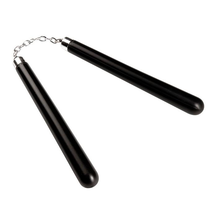 NUNCHAKU DE PLÁSTICO COLOR NEGRO 30cm
