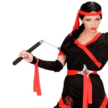 NUNCHAKU DE PLÁSTICO COLOR NEGRO 30cm