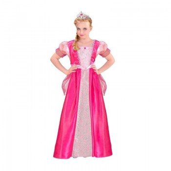 DISFRAZ DE PRINCESA ROSA CON TIARA PARA NIÑA