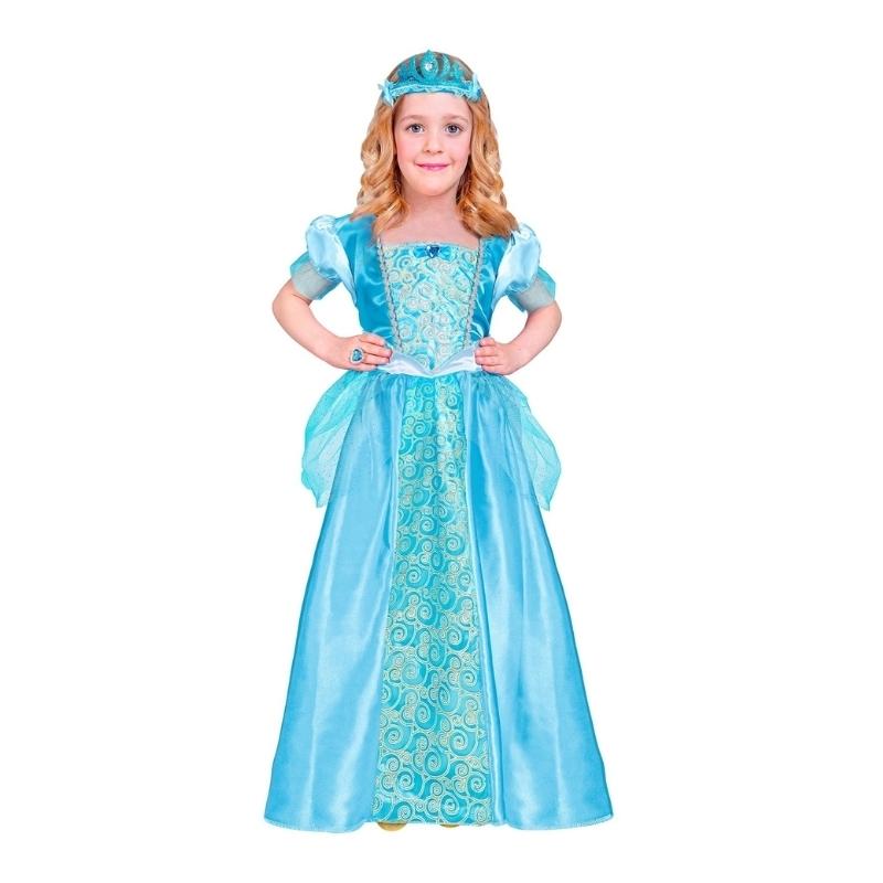 DISFRAZ DE PRINCESA DE LAS NIEVES COLOR AZUL PARA NIÑA