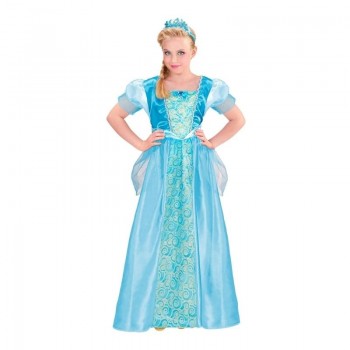 DISFRAZ DE PRINCESA DE LAS NIEVES COLOR AZUL PARA NIÑA