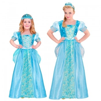 DISFRAZ DE PRINCESA DE LAS NIEVES COLOR AZUL PARA NIÑA