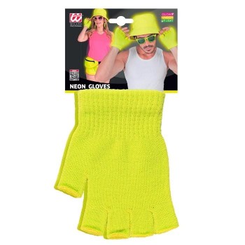 GUANTES SIN DEDOS AMARILLO FLUORESCENTE ADULTO