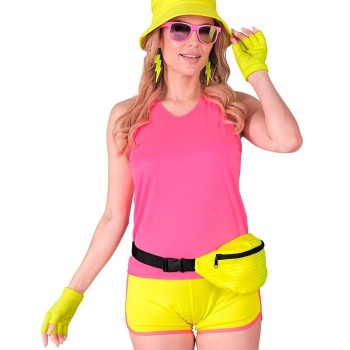 GUANTES SIN DEDOS AMARILLO FLUORESCENTE ADULTO