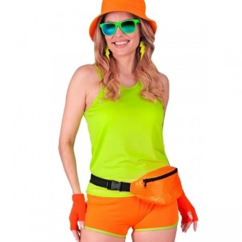 GUANTES SIN DEDOS NARANJA FLUORESCENTE ADULTO