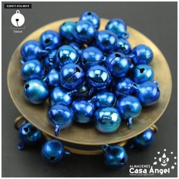 CASCABELES AZULES DE LATÓN CON OJAL BOLSA
