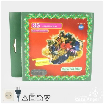 JUEGO 35 LUCES BLANCAS INTERMITENTES