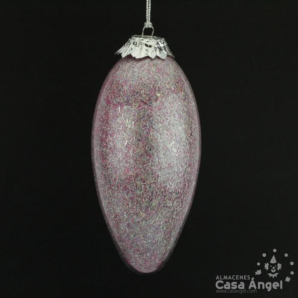 LÁGRIMA DECORATIVA DE CRISTAL ROSA