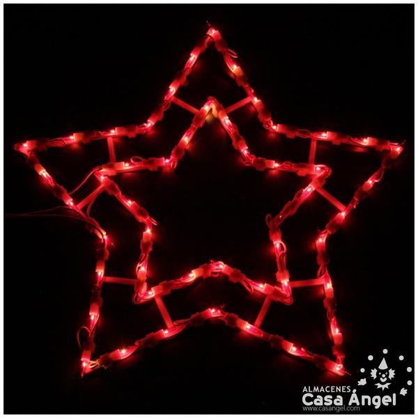 FIGURA DE ESTRELLA CON 50 LUCES INTERMITENTES 45cm