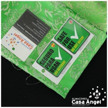 BROCADO JACQUARD VERDE CON FLORES LÚREX 112cm