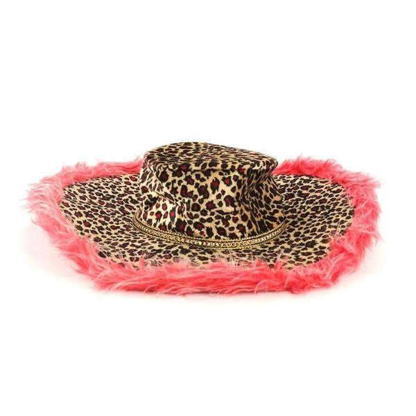 SOMBRERO LEOPARDO CON PELUCHE