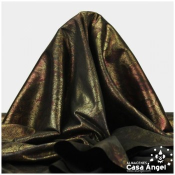 LYCRA ESTAMPADO VINTAGE DE FLORES SOBRE ORO VIEJO 150cm