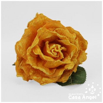 ROSA FLAMENCA SINTÉTICA ZAMBRA PARA TOCADOS Y PEINETAS