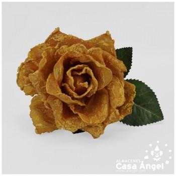 ROSA FLAMENCA SINTÉTICA ZAMBRA PARA TOCADOS Y PEINETAS