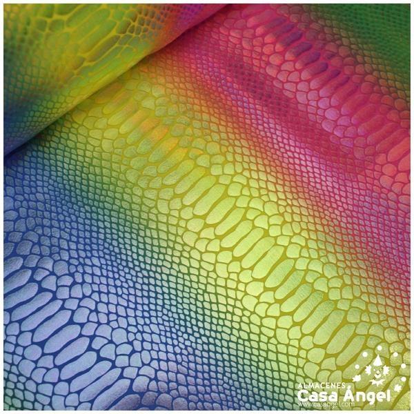 LYCRA LISTAS MULTICOLOR CON FOIL AGUA 150cm