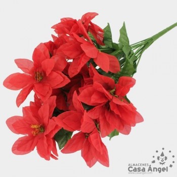 FLOR DE PASCUA ARTIFICIAL MANOJO MEDIANO 42cm
