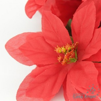 FLOR DE PASCUA ARTIFICIAL MANOJO MEDIANO 42cm