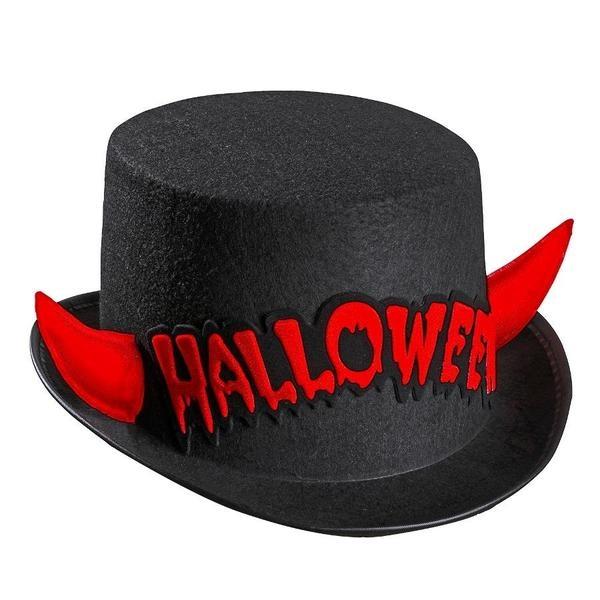SOMBRERO HALLOWEEN CON CUERNOS REFLECTANTE