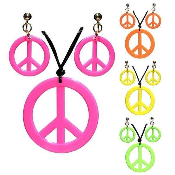 JUEGO COLLAR Y PENDIENTES HIPPIE