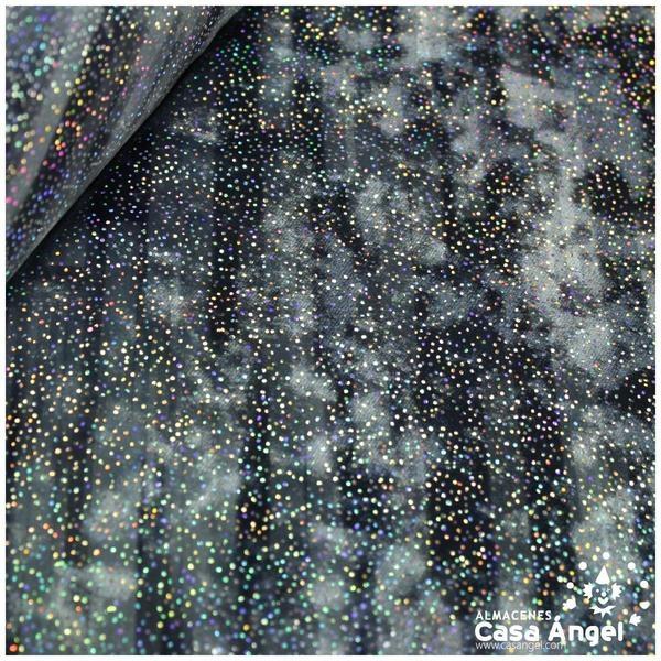 TERCIOPELO ELÁSTICO GRIS CHISPAS DE BRILLO SERIE CYBORG 150cm