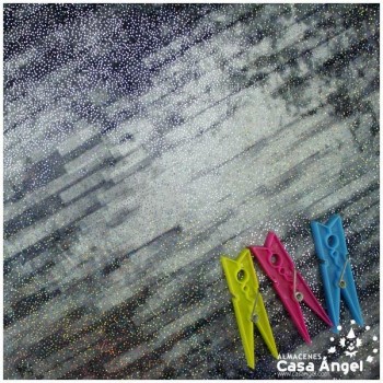 TERCIOPELO ELÁSTICO GRIS CHISPAS DE BRILLO SERIE CYBORG 150cm
