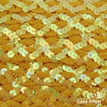 PASAMANERÍA ONDULINA LÍNEA LENTEJUELAS BORDADAS 10mm
