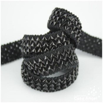 PASAMANERÍA ELÁSTICA CON LÁMINAS METALIZADAS EN ZIGZAG 16mm