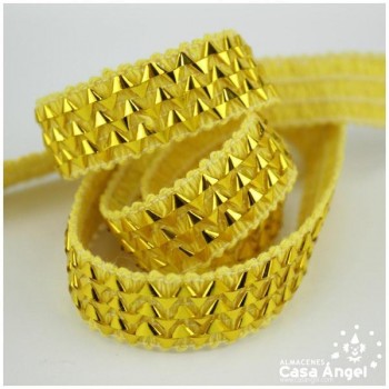 PASAMANERÍA ELÁSTICA CON LÁMINAS METALIZADAS EN ZIGZAG 16mm