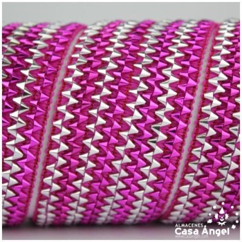 PASAMANERÍA ELÁSTICA CON LÁMINAS METALIZADAS EN ZIGZAG 42mm